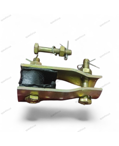 Heavy Duty Steel & Rubber Ceiling Fan Hanger Clamp (with Nut, Bolt, and Locking Pins)